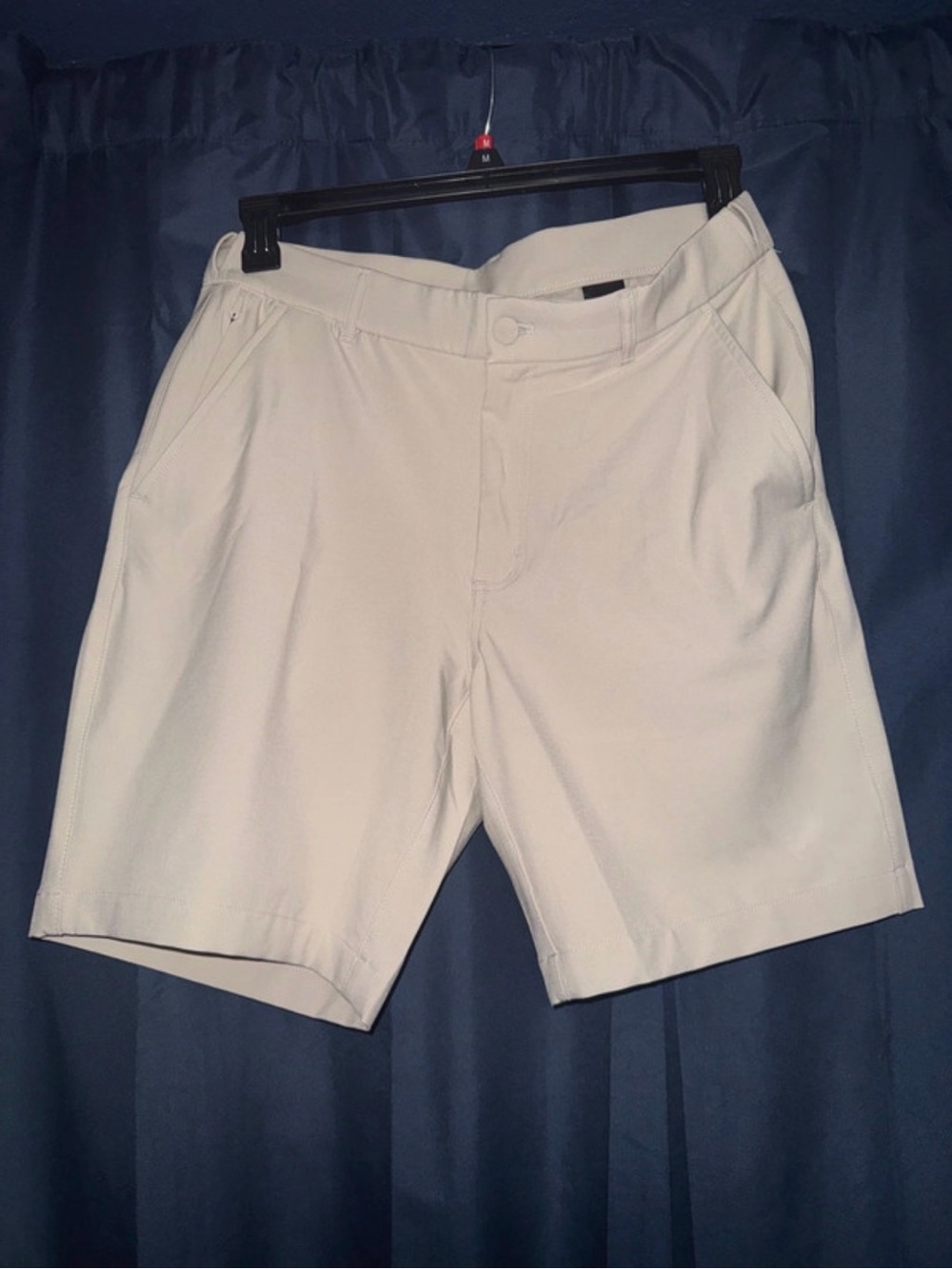 Greg Norman Collection Cream Flat-Front Performance Shorts